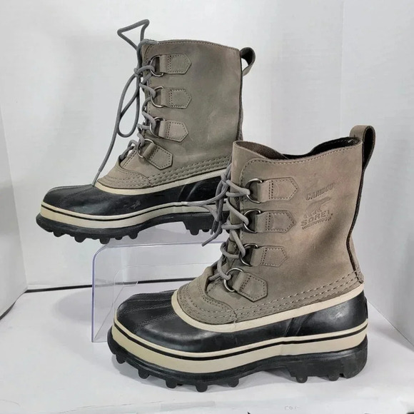 Sorel Caribou Womens 6 Gray Winter Snow Boots Waterproof Insulated Warm Gorpcore - Picture 2 of 12